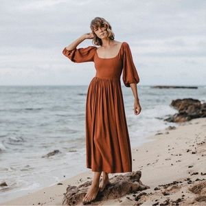 Bellflower dress in Red Earth by Kara Thoms